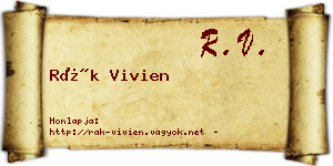 Rák Vivien névjegykártya